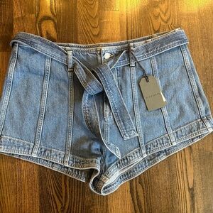 NWT Women’s ALL SAINTS Frankie Shorts Mid Indigo Size 32
